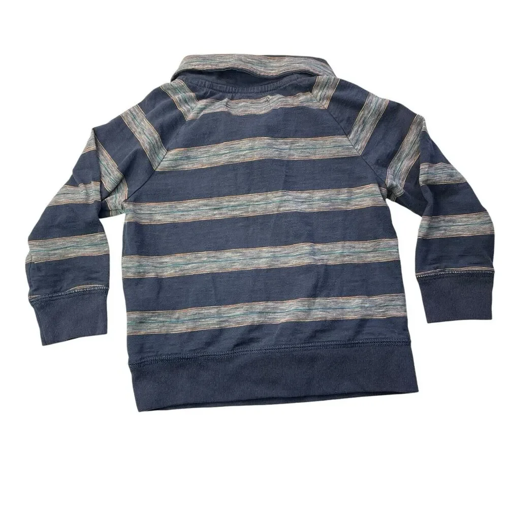Genuine Kids by Oshkosh Toddlers Boys Pullover Stripe Blue Gray Size 3T GUC